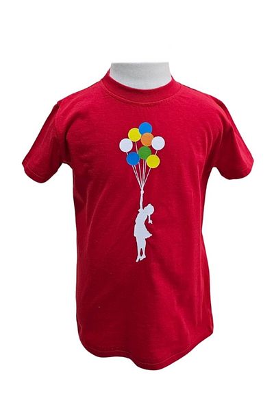 Kostüm Sarayı Children and Balloons Themed Red T-Shirt