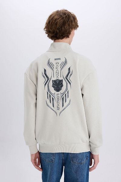 DeFacto Φούτερ Marvel Boxy Fit με γιακά με φερμουάρ στην πλάτη D6771ax25sp