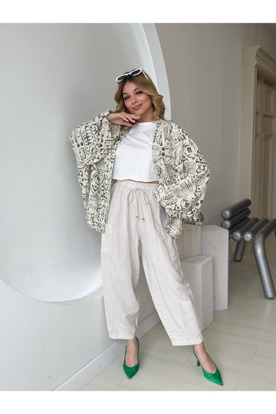 FEHUBLOOM Linen Pocket Detailed Trousers