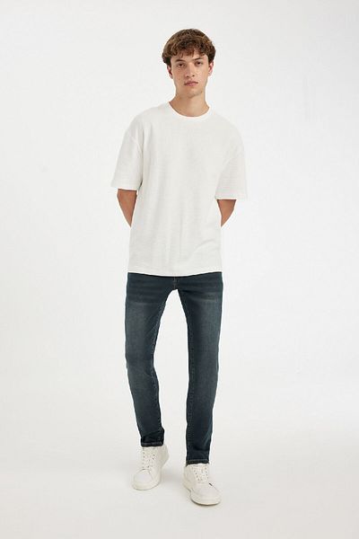 DeFacto Pedro Slim Fit - Skinny Fit κανονικό τζιν παντελόνι μέσης C5682AX24AU