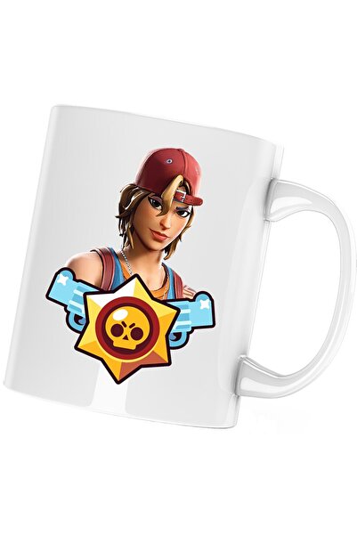 OEM Cana albă personalizată „Sparkplug Fortnite Brawl Stars”, INOVATIX®. 330 ml