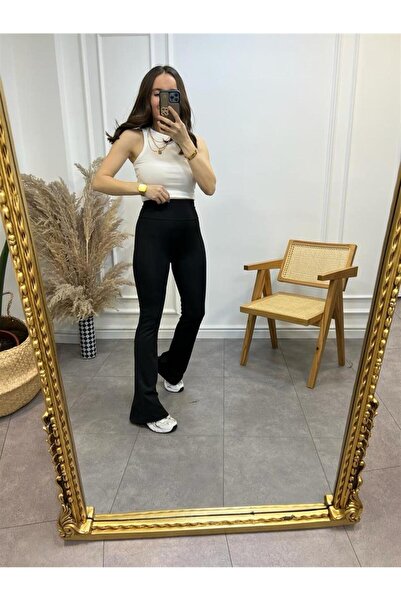 aytenli Συσφιγκτικό και αναδιπλούμενο παντελόνι με φαρδιά ζώνη με ψηλόμεσο πα...