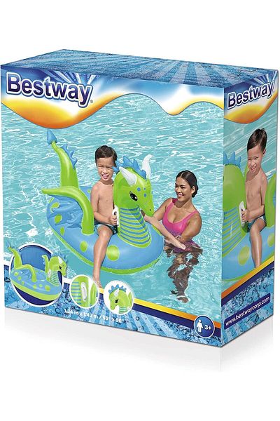 BESTWAY Inflable Fantasy Dragon Ride On 1.34mx1.42m