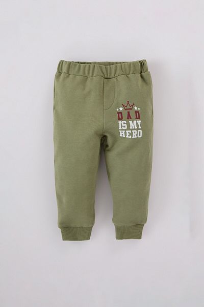 DeFacto 2-Piece Set for Baby Boy - Crew Neck Printed Sweatshirt and Elastic Below Waist D6768A524Wn