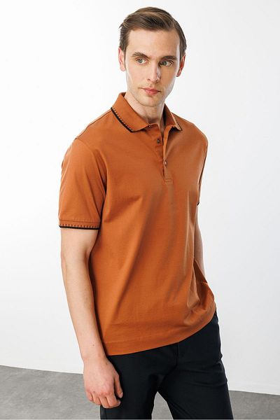 Desen Triko Ανδρικό μπλουζάκι Polo Tile Mercerized γιακά