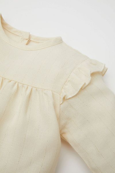 DeFacto Baby Girl Crew Neck Twill Long Sleeve Shirt D6234A524Wn