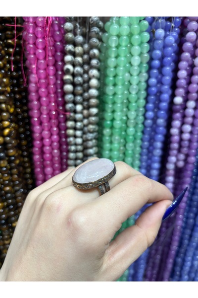 BONCADAS Women's Adjustable Copper Natural Stone Ring