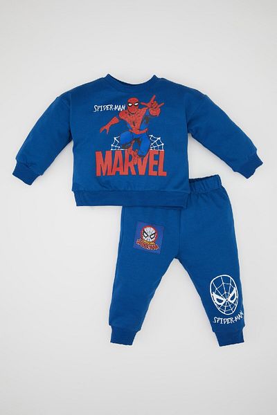 DeFacto Marvel Comics Baby Boy 2P szett: Crew nyakú, pulóver, derék, elasztikus kocogó tréningruha
