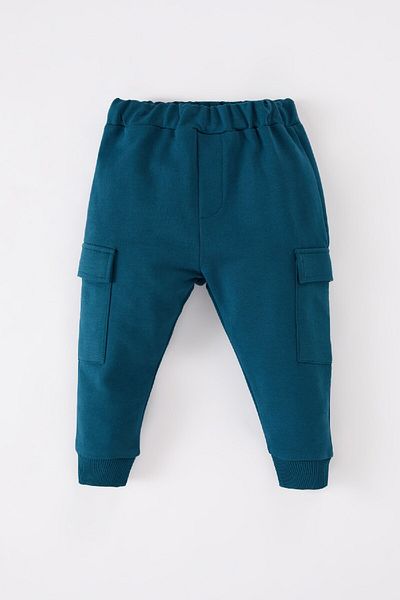 DeFacto Crew Neck Printed Sweatshirt and Elastic Waist Cargo Pocket Sweatpants for Baby Boy D7663A