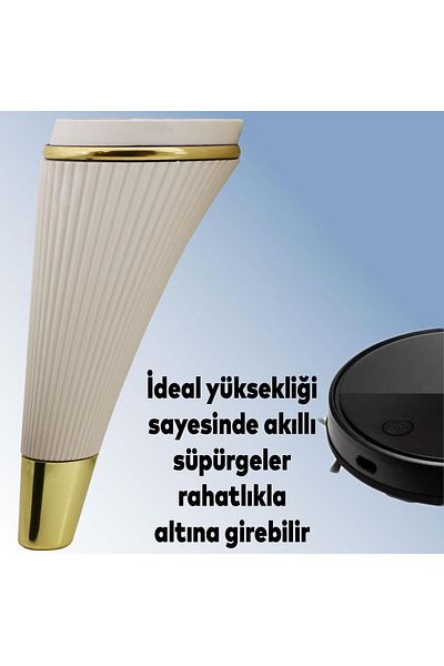 Badem10 Picior de mobilier din fier 19 cm Crem Aur Canapea de lux Fotoliu Unitate TV Picior de ridicare Picioare