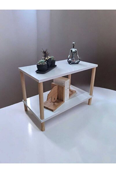 sjs ahşap Ahşap 2 Katlı Kitaplık Raf