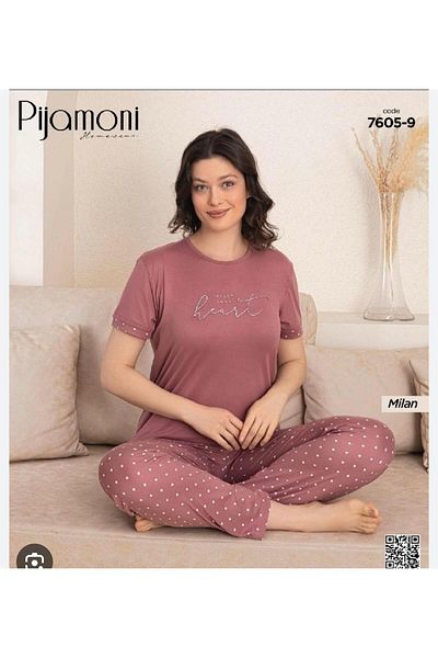 Pijamoni . Soft Modal Fabric Pajama Set