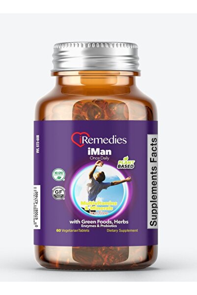 iremedies iMan Once Daily Multivitamins – 90 Vegetarian Tablets – gluten free