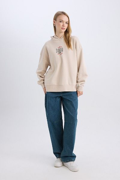 DeFacto Φούτερ με κουκούλα Coool Loose Fit D6671ax24wn
