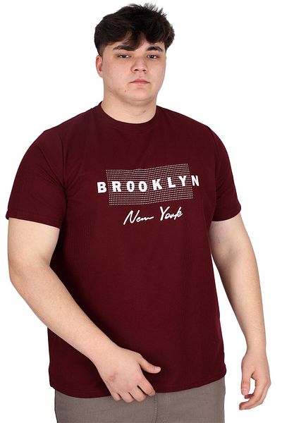 ModeXL Ανδρικό μπλουζάκι μεγάλου μεγέθους Brocken Wash U25002