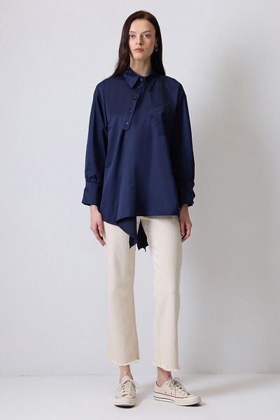 Touché Privé Asymmetrical Poplin Tunic