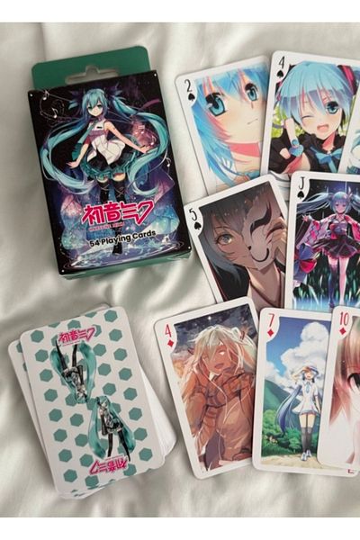 purple dragon Anime Hatsune Miku Playing Poker Card, Playing Deck