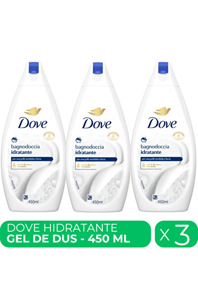 Dove Hidratante, gel de dus, 3 buc x 450 ml