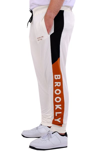 ModeXL Mode XL Ανδρικό Φούτερ μεγάλου μεγέθους Interlock Garnished BROOKLYN 24517 Ecru