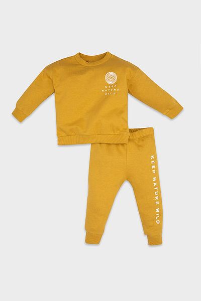 DeFacto 2-teiliges Set für Babys, bedrucktes Sweatshirt mit Rundhalsausschnitt und elastischer Taille, Jogginghose D5938a524wn