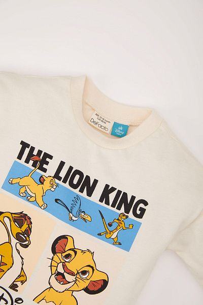DeFacto Βρεφικά αγόρια Disney Lion King με λαιμόκοψη μακρυμάνικο μπλουζάκι D6297A524WN