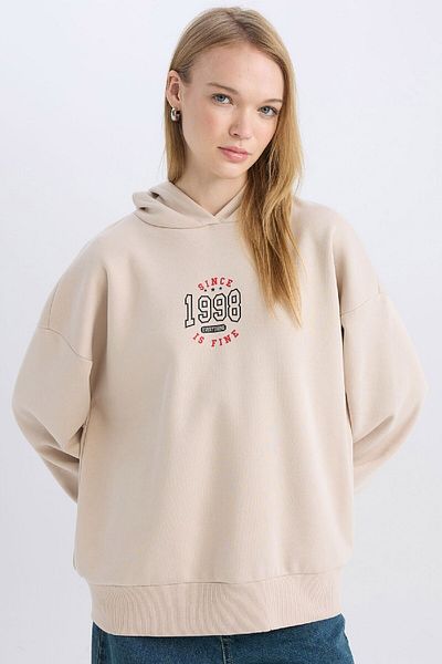 DeFacto Φούτερ με κουκούλα Coool Loose Fit D6671ax24wn