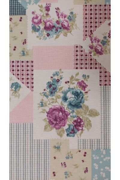 gonk Round, Country Patterned, Duck (Liquid Pusher, Stain Proof) Fabric, Tablecloth