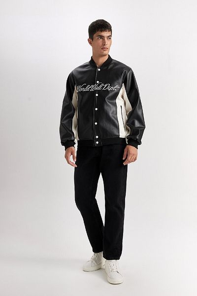 DeFacto College Collar Water Repellent Bomber Coat - με τσέπες και κλείσιμο με κούμπωμα, εποχιακό, ελαφρύ D6242AX25SP