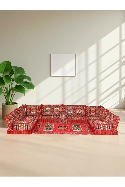 BAKIRÖZÜ HOME Şark Köşesi Takımı Bergama Modeli Koltuk Takımı Sünger Dahil 15...