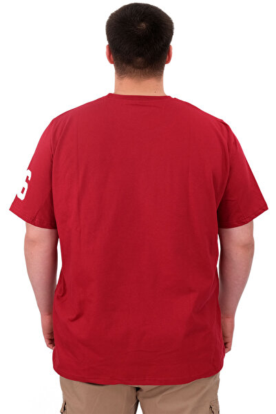 ModeXL Oversize Men's Printed T-Shirt, Los Angeles U25031 Maroon