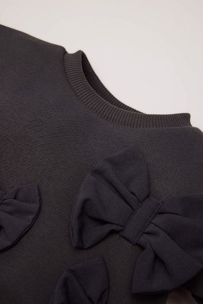 DeFacto Baby Girl Crew Neck Bow Sweatshirt D6267A524Wn
