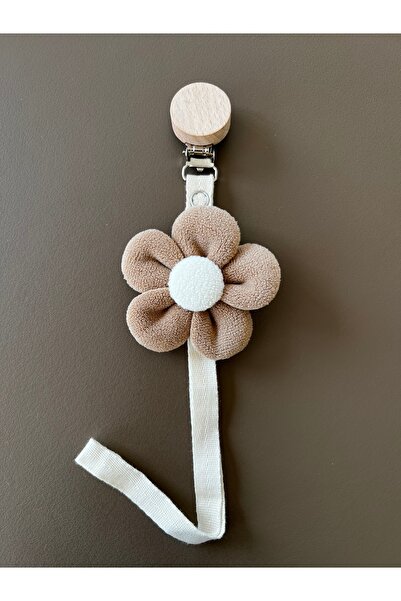 Bond and Bestie Bebek Emzik Askısı / Emzik Askılığı - Papatya Desenli, Kahve ...