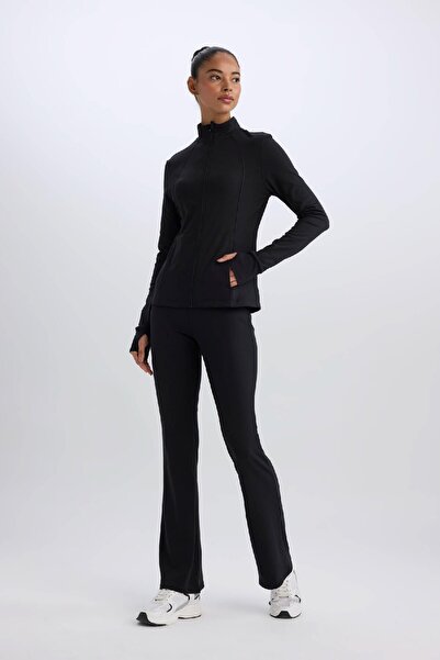 DeFacto Fit Flare Fit Sporcu Ince Eşofman Altı Beli Saran Ispanyol Paça Standart Boy C9192ax25sp