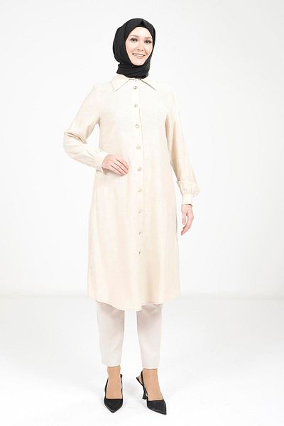 Beyza Beige Color Hijab Tunic 9375
