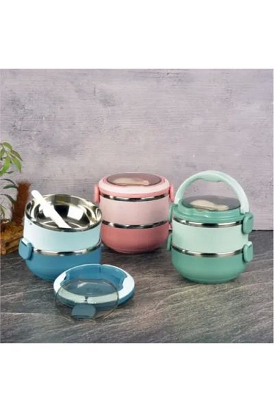 TTT Double Layer Portable Stainless Food Container
