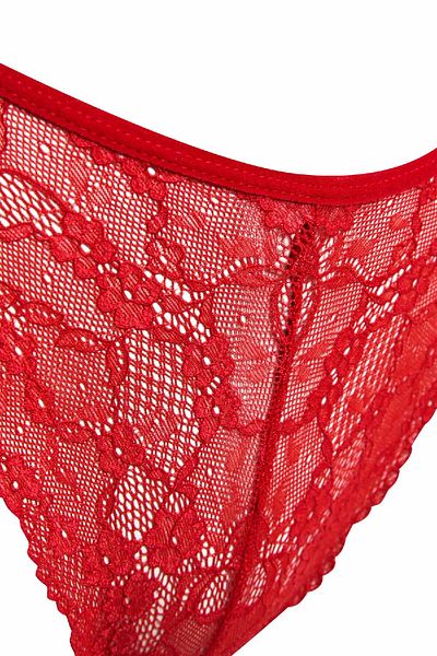 DeFacto New Year's Themed Red Lace Brazilian Slip Panties - B4839Ax24Wn