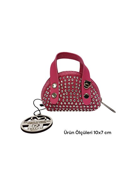 MK butik Mini Taş detaylı Zincir Askılı Şık Çanta Cüzdan