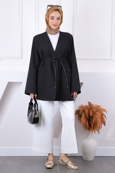 İmajButik Μπουφάν με μαύρη γραμμή