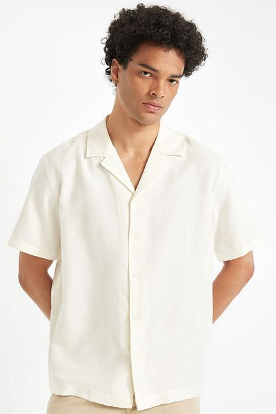 DeFacto Regular Fit Apache Collar Short Sleeve Shirt D8326Ax24Hs