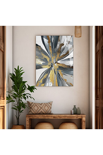 Harika bir ev HARİKABİREV | Tema florală, culoare gri-negru-auriu, masă din s...