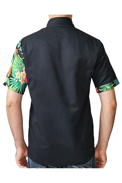 Ant Rotagrup Üniforma ve İş Elbiseleri Unisex Chef Jacket - Patterned and Short Sleeve - Summer Chef Kitchen Jacket