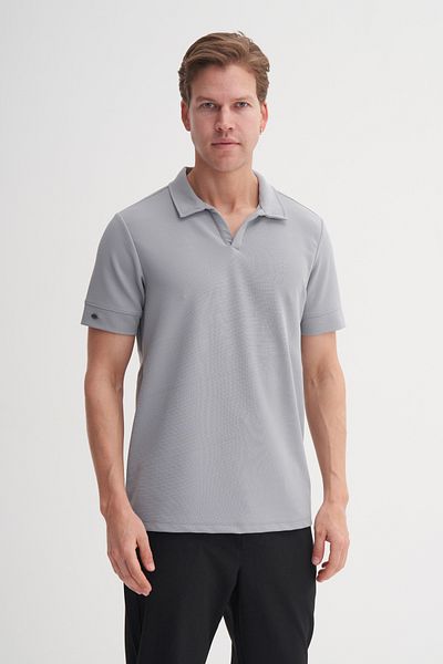 Cazador Men's Cazador Premium Summer Slim Fit Cut Polo Neck Custom Pattern T-Shirt