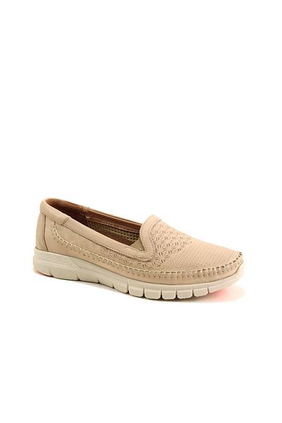Forelli 29413-g Pantofi din piele de damă cu spumă cu memorie bej