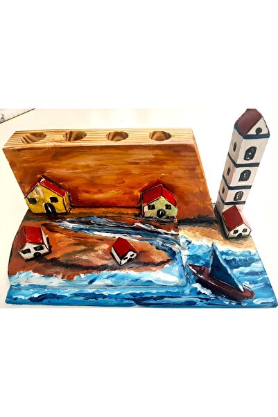 ELSA Decorative Sea Concept Wooden Pen Holder