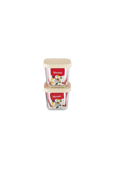 Dania 2-Piece Glass Food Storage Container Set with Microwaveable Plastic Lid