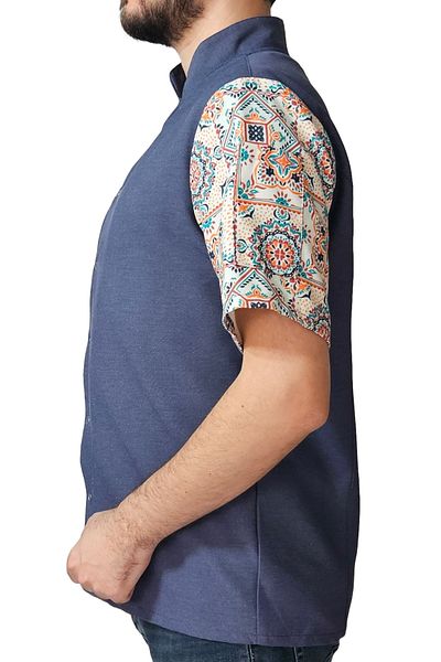 Ant Rotagrup Üniforma ve İş Elbiseleri Unisex Chef Jacket - Patterned, Stylish, Short Sleeve, Summer Kitchen Top