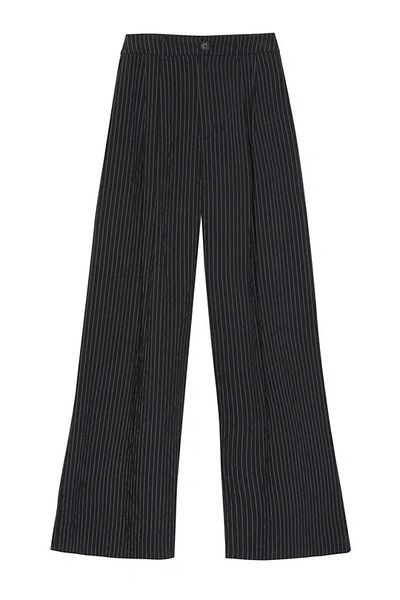 Quzu Canvas Black Women's Trousers 71232