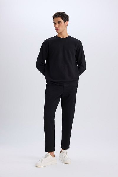 DeFacto Βασικό απλό φούτερ Regular Fit Crew Neck D7231AX25SP