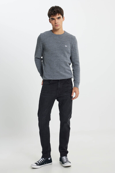 Lee بنطلون جينز رجالي أسود بقصة مستقيمة وخصر مرتفع من أوستن L733011EV