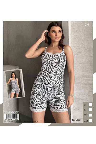 Hirazenmoda Γυναικείο σετ πιτζάμα με σορτς με λουράκια